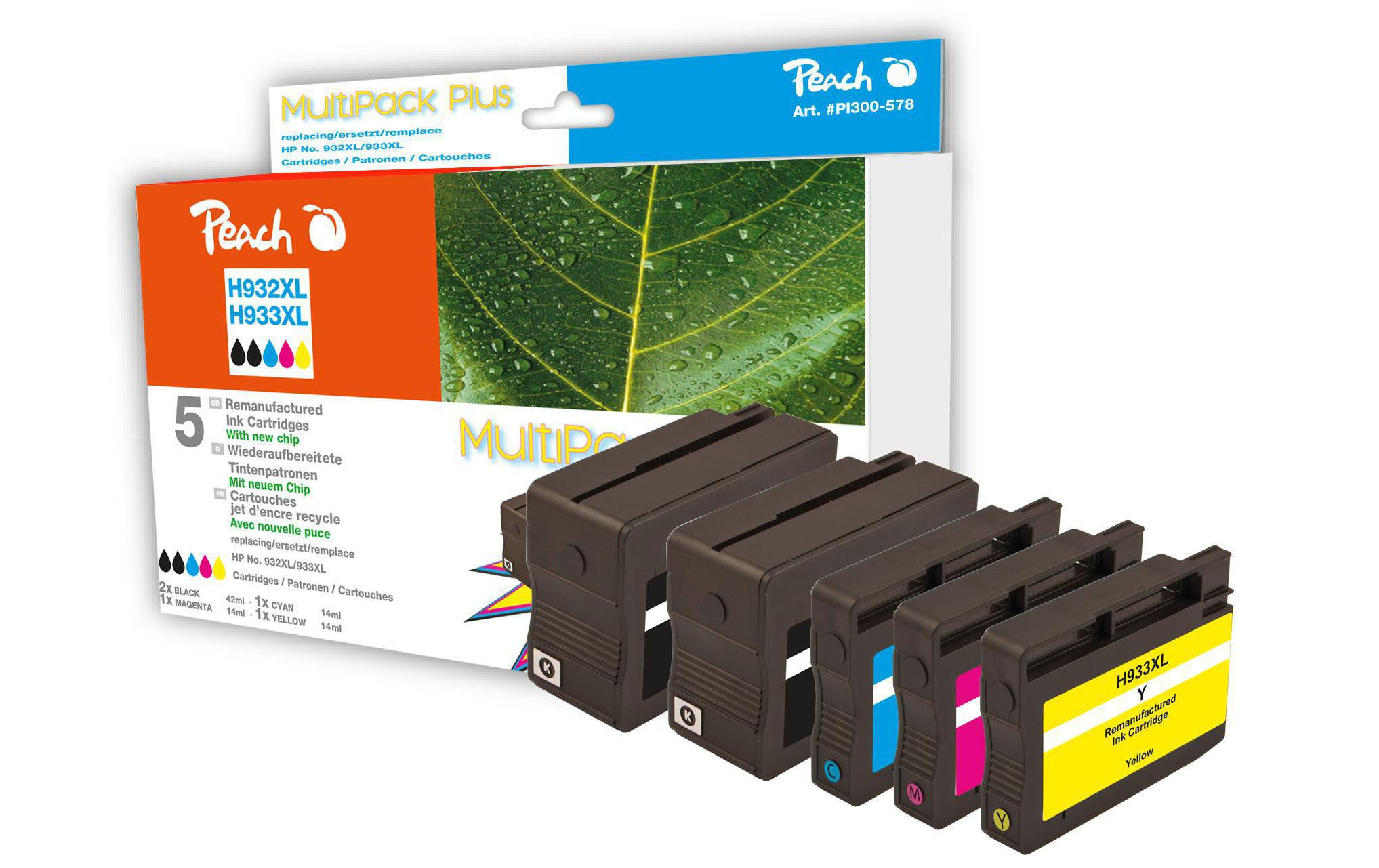 Tintenset HP Nr. 932XL / 933XL C, M, Y, 2x BKDruckertinte, Multipack Schwarz, Cyan, Magenta, Gelb