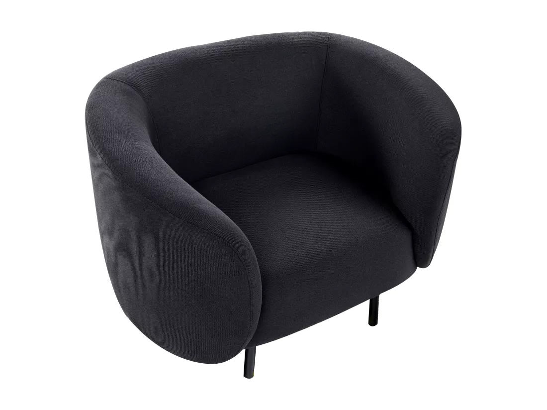 Fauteuil LOEN Tissu Noir
