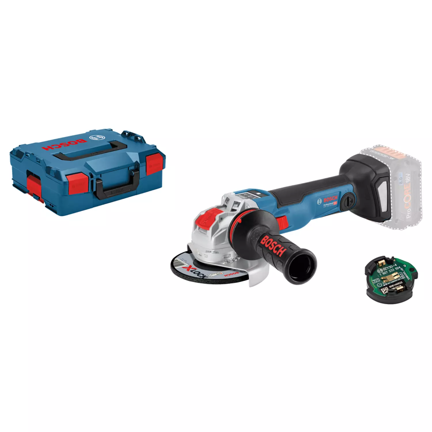 Bosch GWX 18 V-10 SC 18V Li-Ion accu X-LOCK Haakse slijper body  - 125mm - variabel - koolborstelloos - Simply Connected
