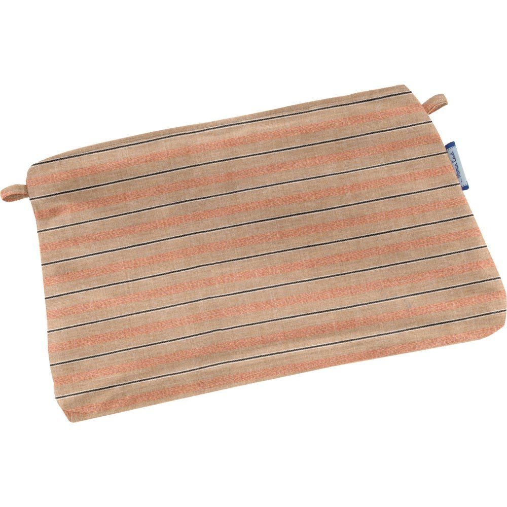 Mini Pochette Tissu Rayure Bronze Cuivrée