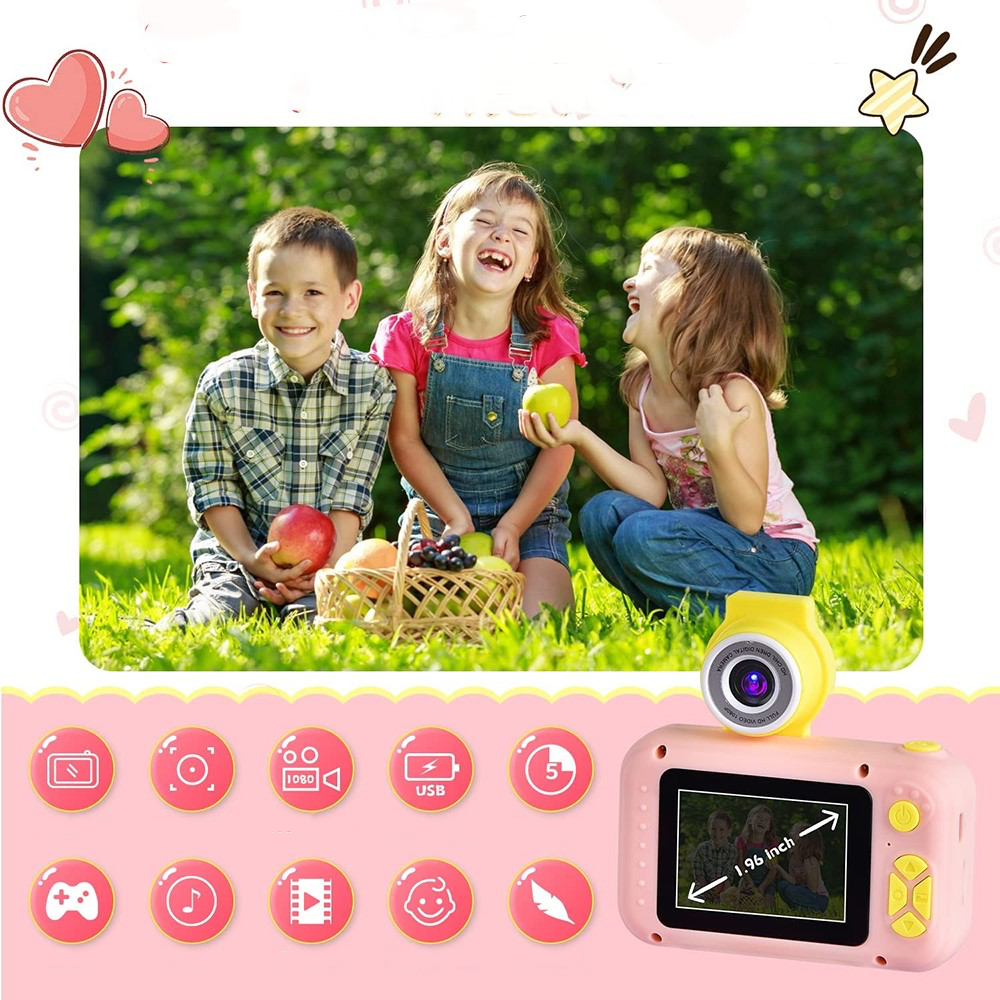 (20MP) Kinder Kamera Fotoapparat Digitalkamera mit 180° Grad drehbarem Objektiv für Selfies / 2.0