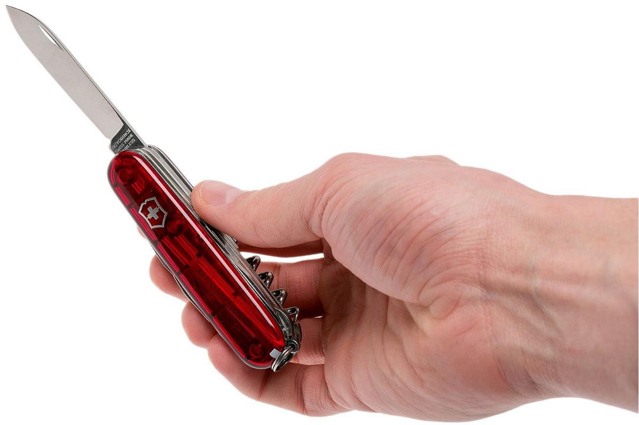 Victorinox Huntsman transparant rood 1.3713.T Zwitsers zakmes