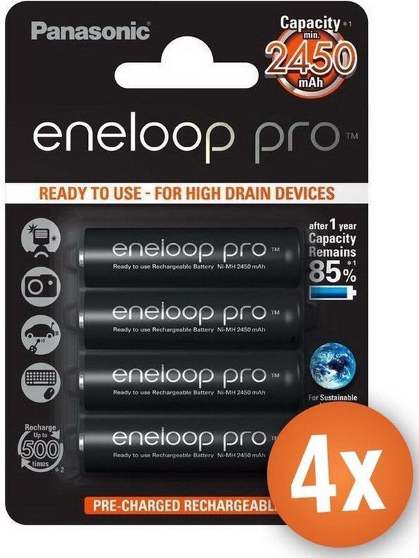 Voordeelpak 16 X AA Panasonic Eneloop Pro Batterijen - 2500mAh
