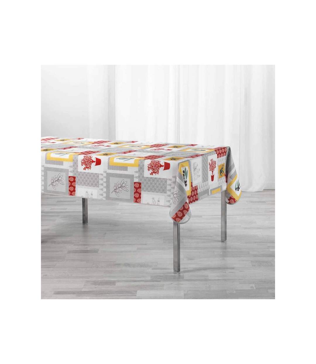 Nappe Antitache Graziella 150x240cm Jaune & Brique