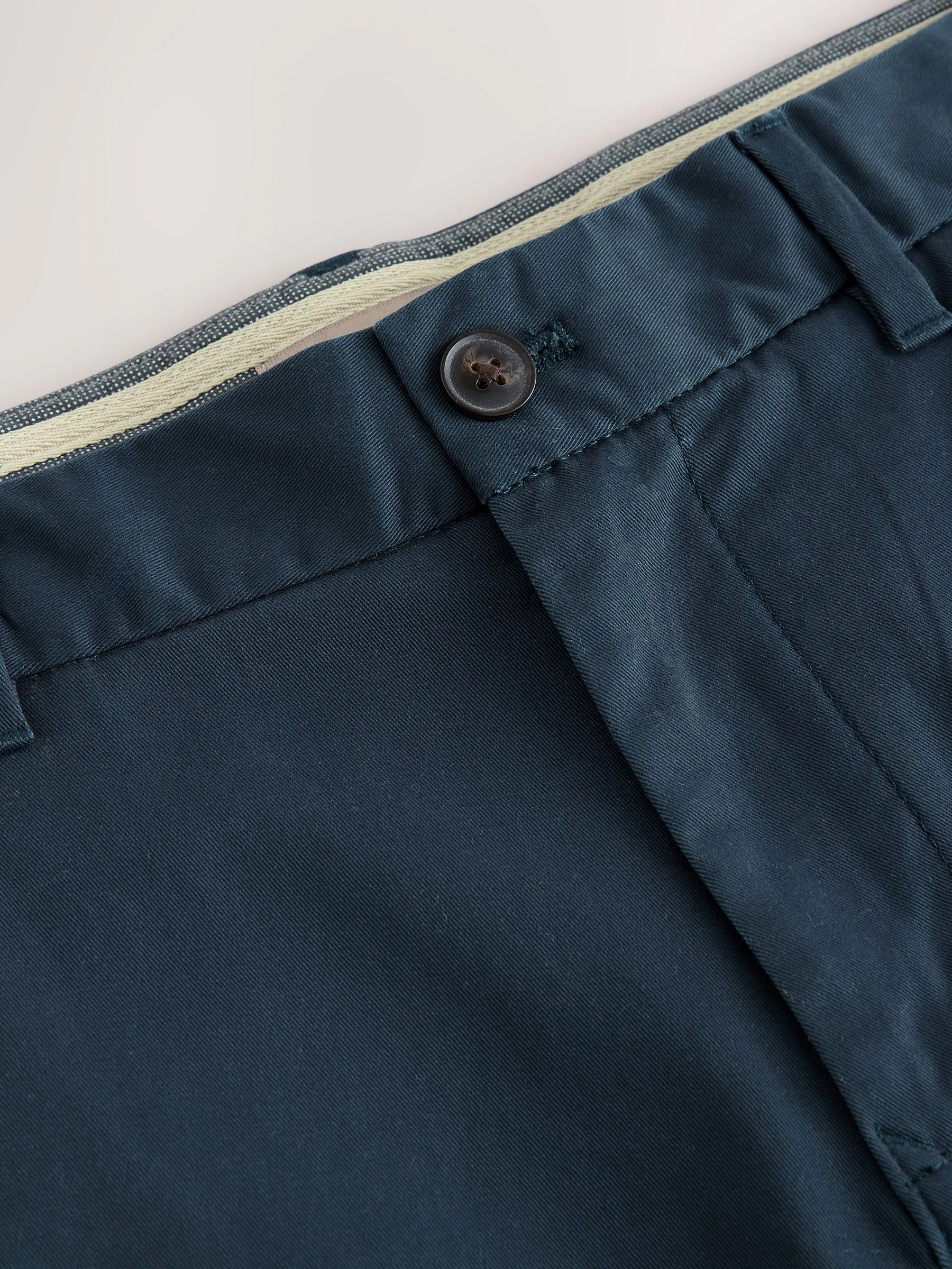 Blauw - Standaard toelopende pasvorm - Stretchy chino