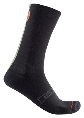 Paire de Chaussettes Castelli Racing Stripe 18 Noir