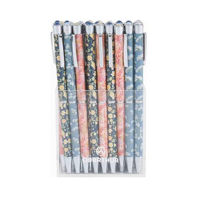 Oberthur - Mini stylo à bille - modèle Ancora - motifs floraux