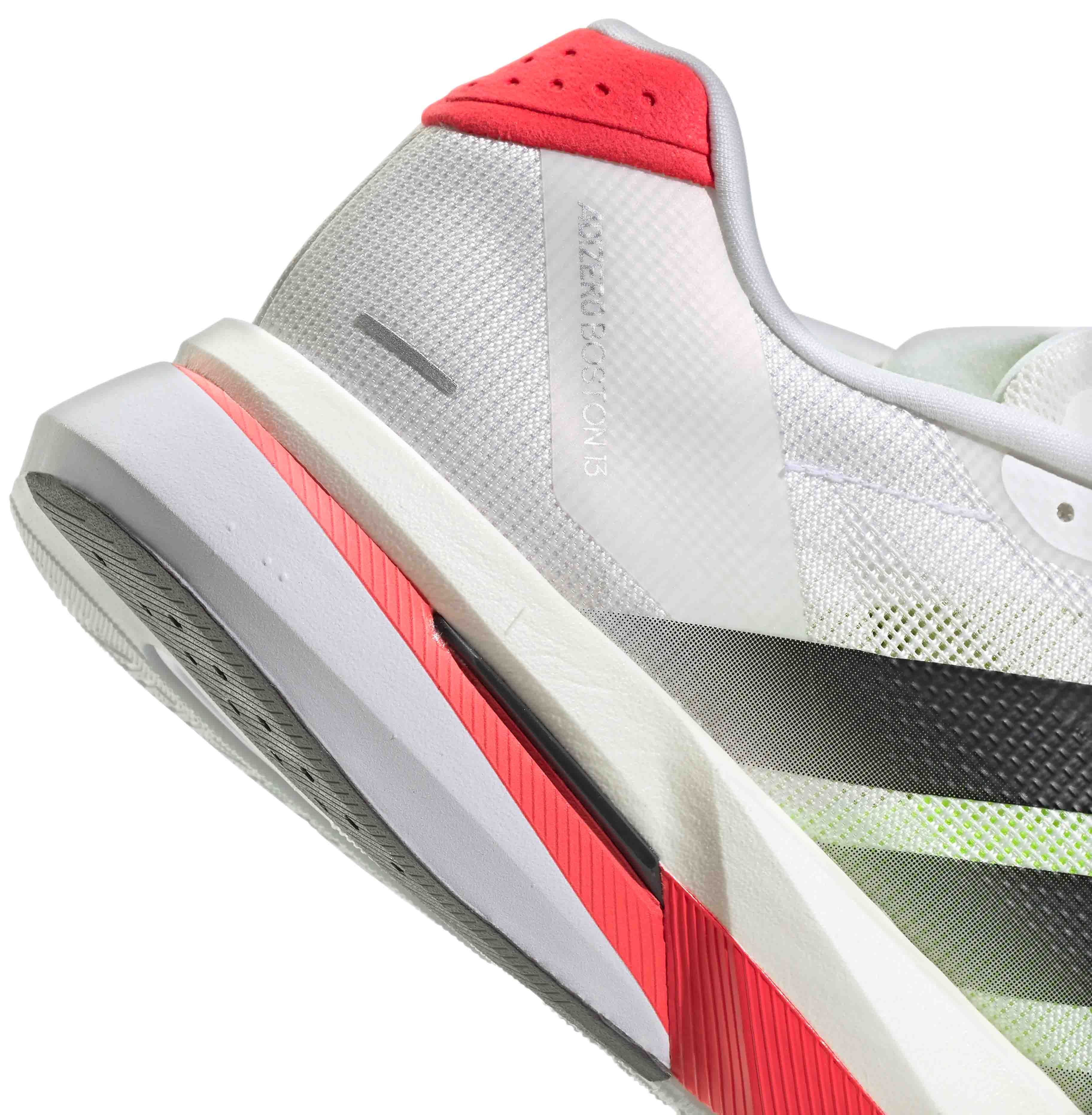 Adizero Boston 13 Herre Cloud White/Core Black/Lucid Red