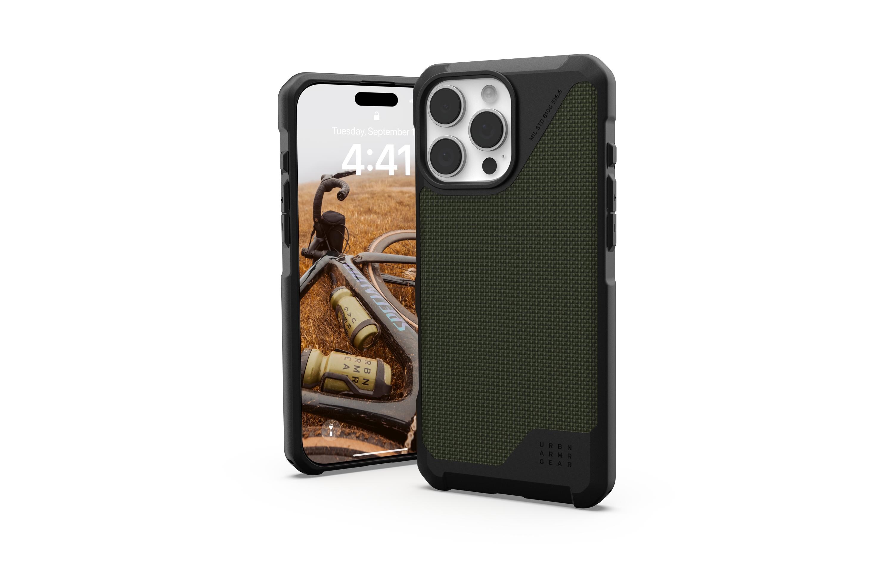 Back Cover Metropolis LT iPhone 16 Pro Max Kevlar OliveSchutzhülle für das Apple iPhone 16 Pro Max