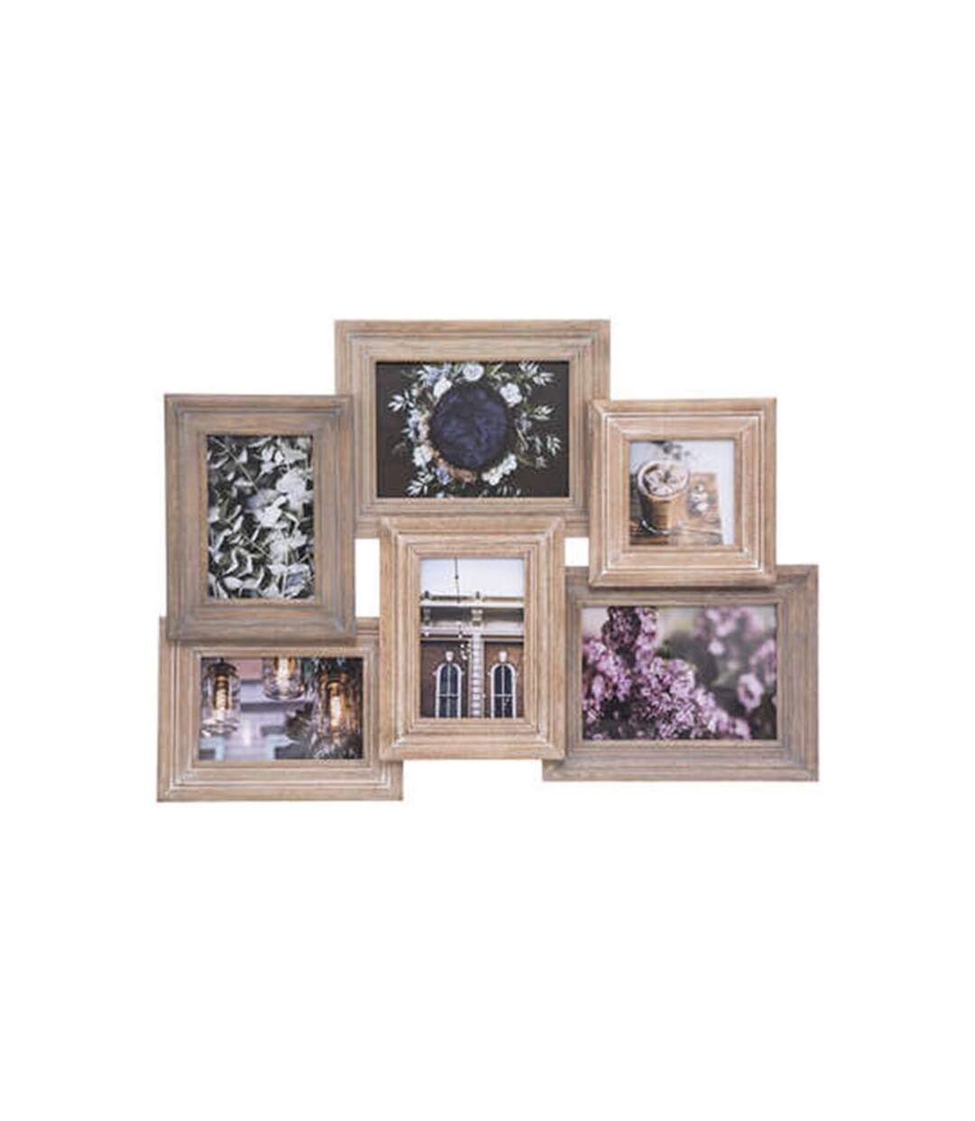 Pêle-Mêle 6 Photos en Bois Auda 42x57cm Beige
