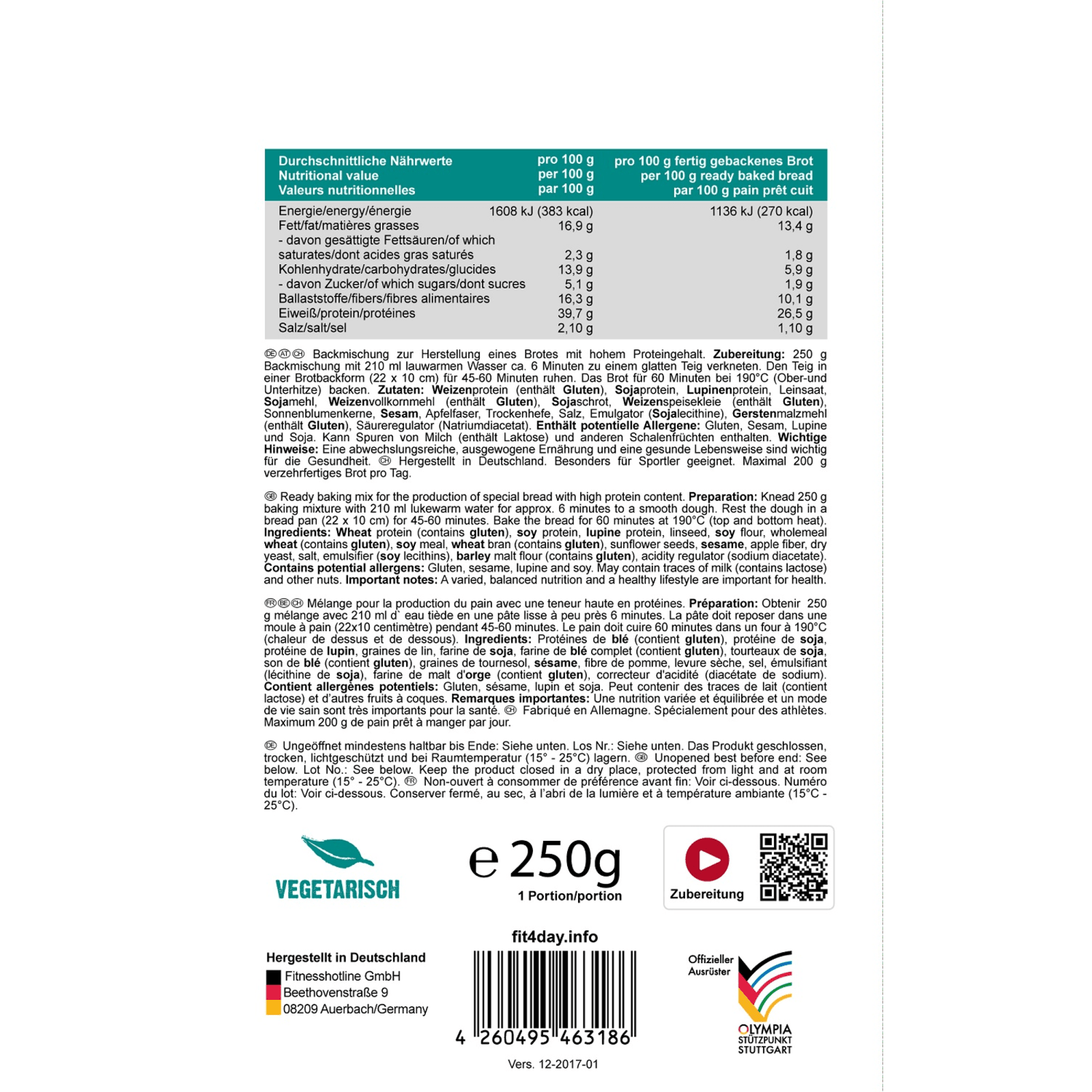 Protein Brot (8x250g)