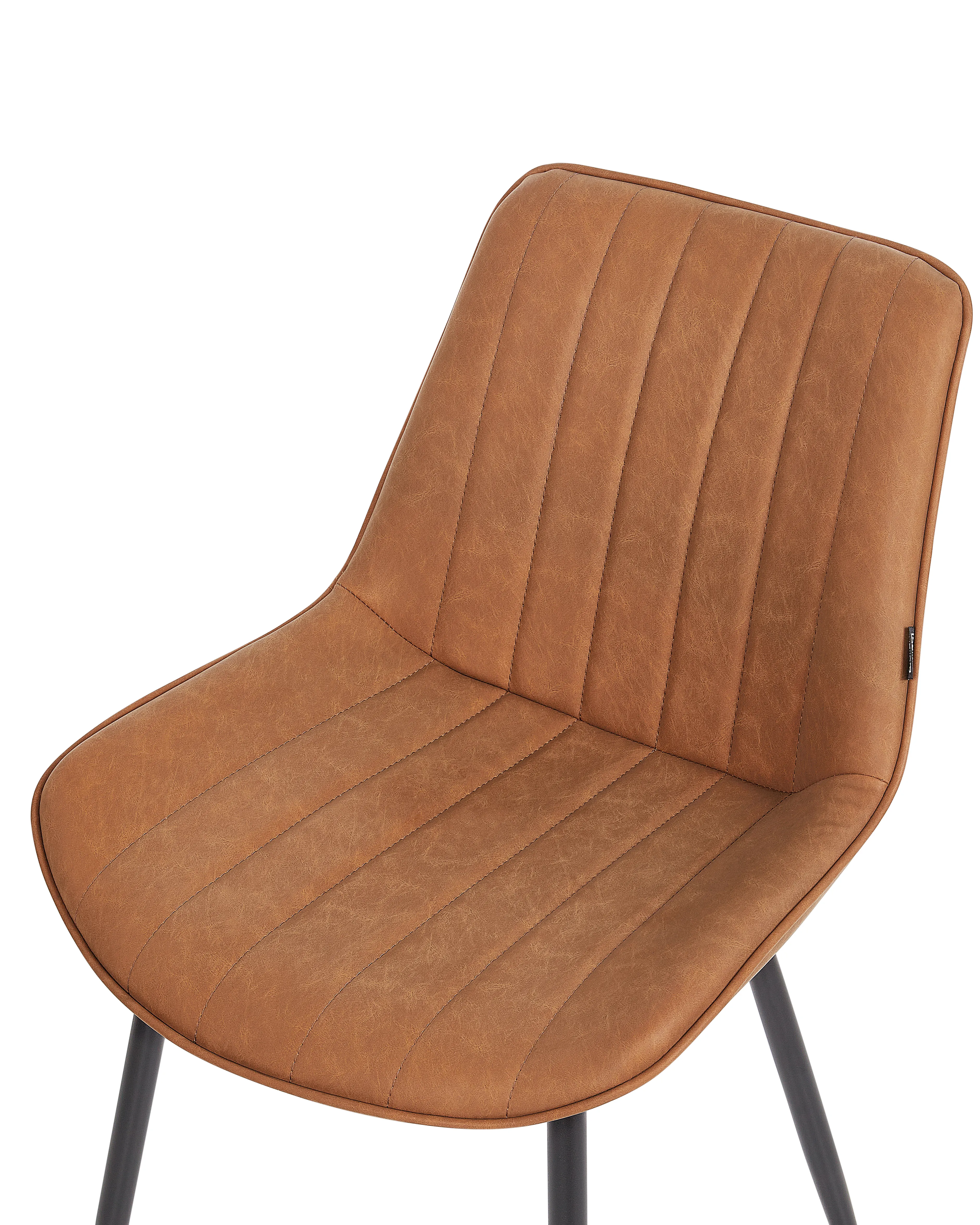 Set van 2 eetkamerstoelen DUBROVNIK Kunstleer Bruin