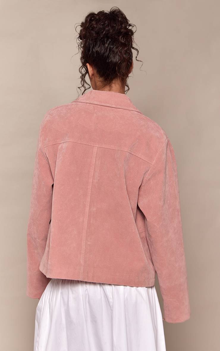 Rose Clair Veste En Synthétique À Panneaux