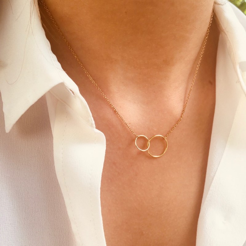 Collier coeur et mini coeur en argent
