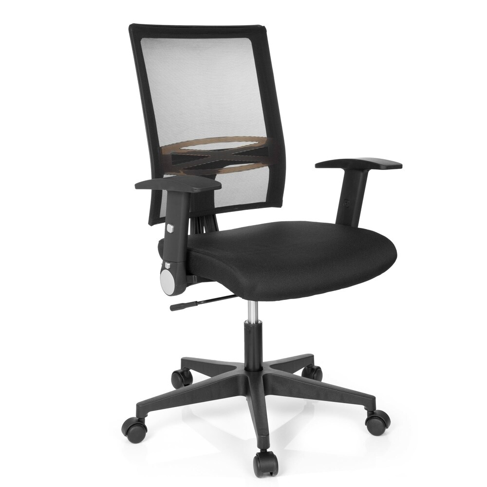 Home Office Bürostuhl OFFICE R8 Stoff/Netzstoff mit abklappbaren Armlehnen hjh OFFICE