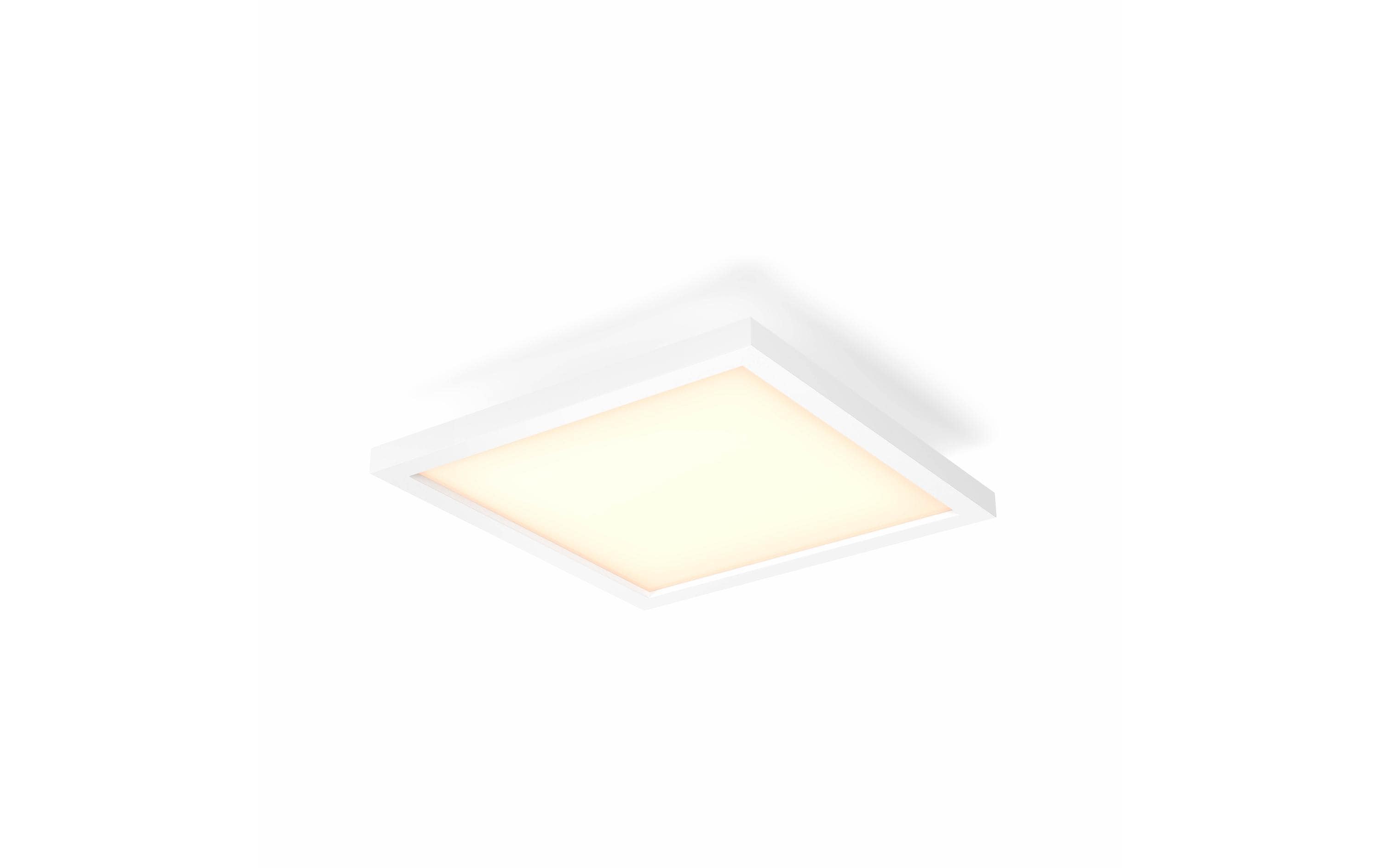 White Ambiance Aurelle Panelleuchte 60 x 60 Weiss + Dimmer<br>Flaches Hue Panel