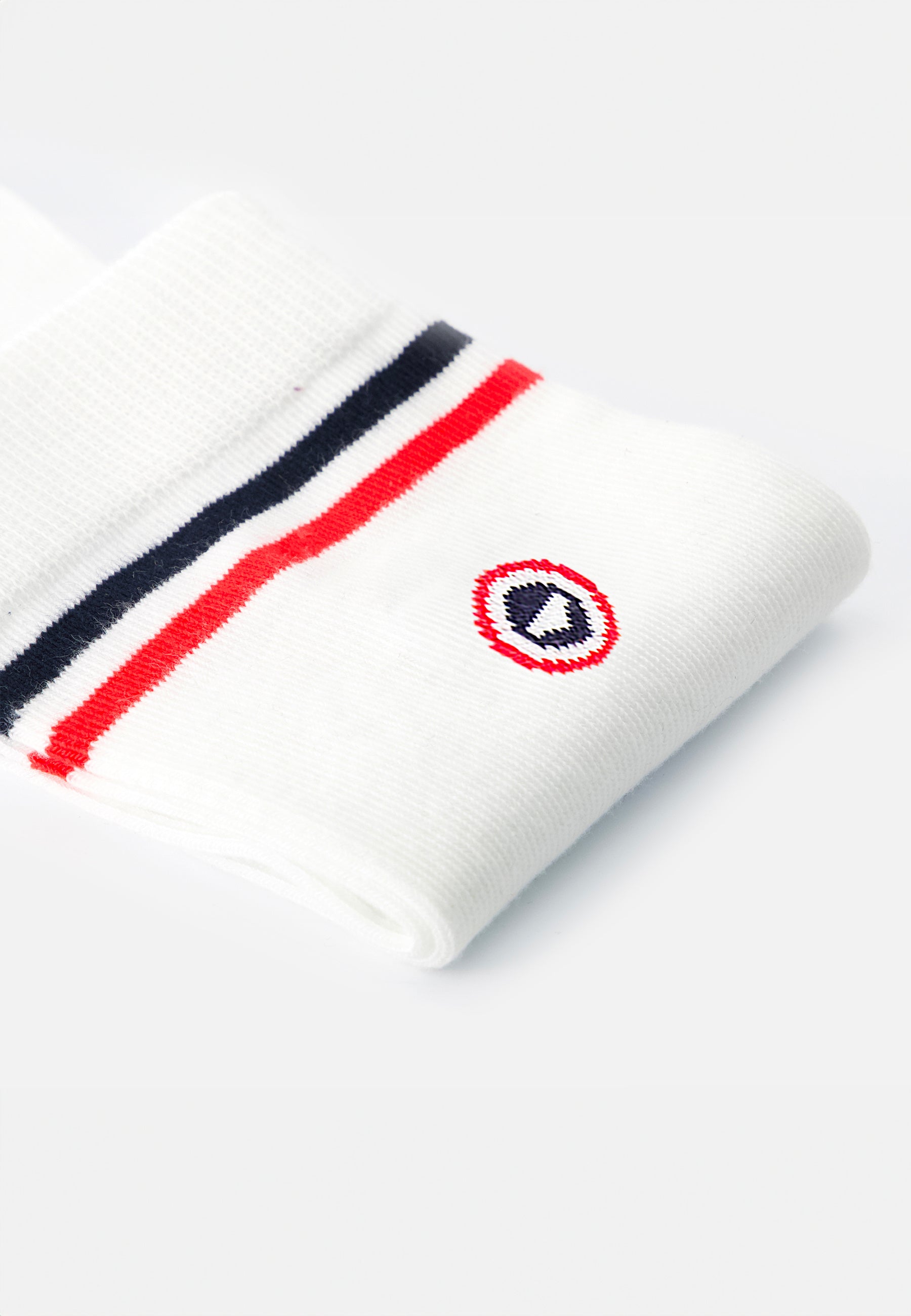 Chaussettes mi-hautes en coton-Lucas Drapeau Blanc
