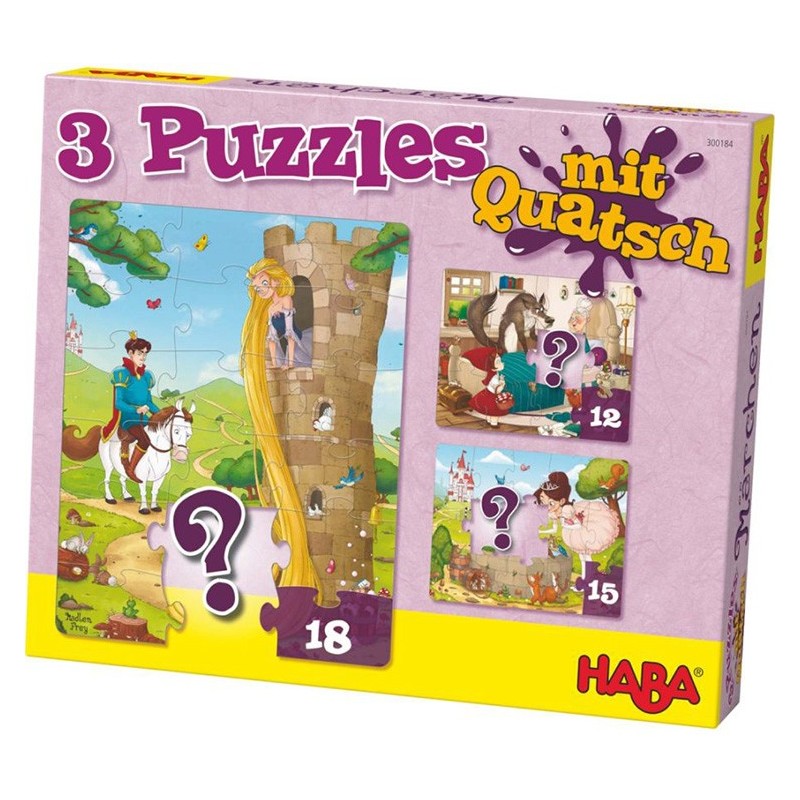 3 puzzles rigolos - Contes de fée