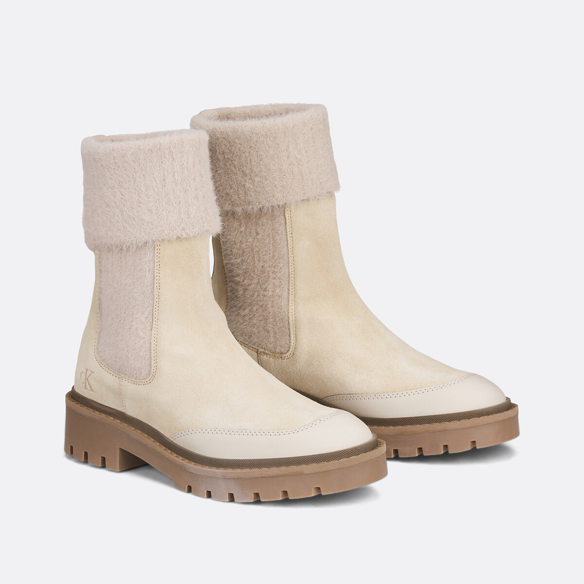 CALVIN KLEIN JEANS<br>Botas Chelsea de combate em camurça
