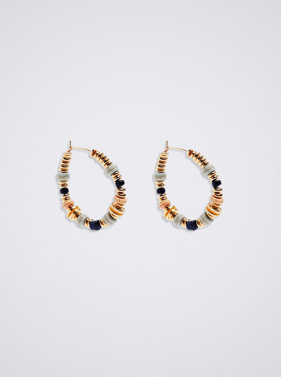 Aros Multicolor Con Piedra - Multicor