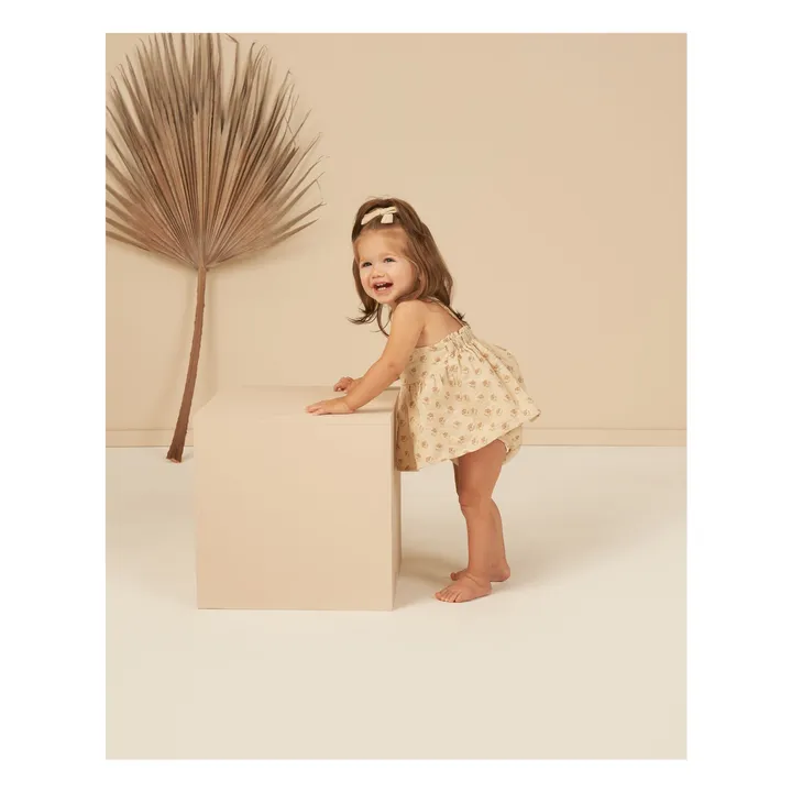 Rylee + Cru Top et Bloomer Zenni à Fleurs | Blanc cassé
