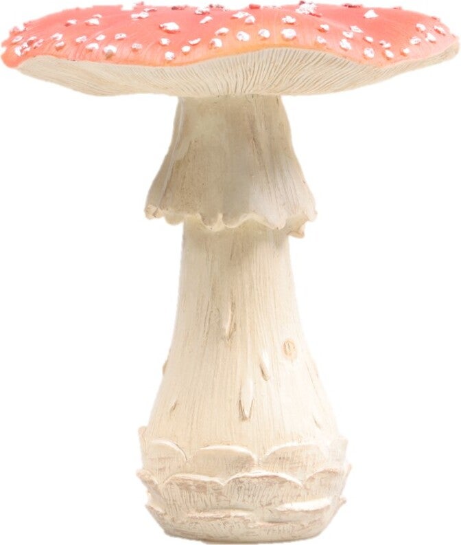 SID tuinbeeld paddenstoel Sander rood / crème 19 x 19 x 21 cm