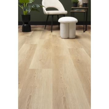 Kleurstaal Lundia click PVC Natuur Lykke rechte stroken lichtbruin houtlook