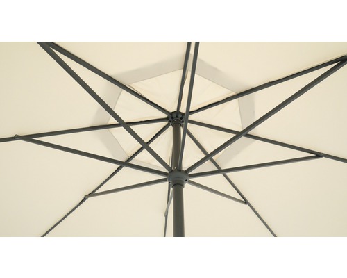 Cantilever parasol Nancy Soluna Ø 400 cm Polyester (PES) ecru