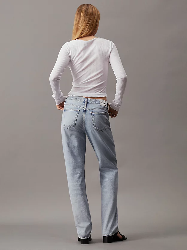 Calça jeans reta de cintura baixa
