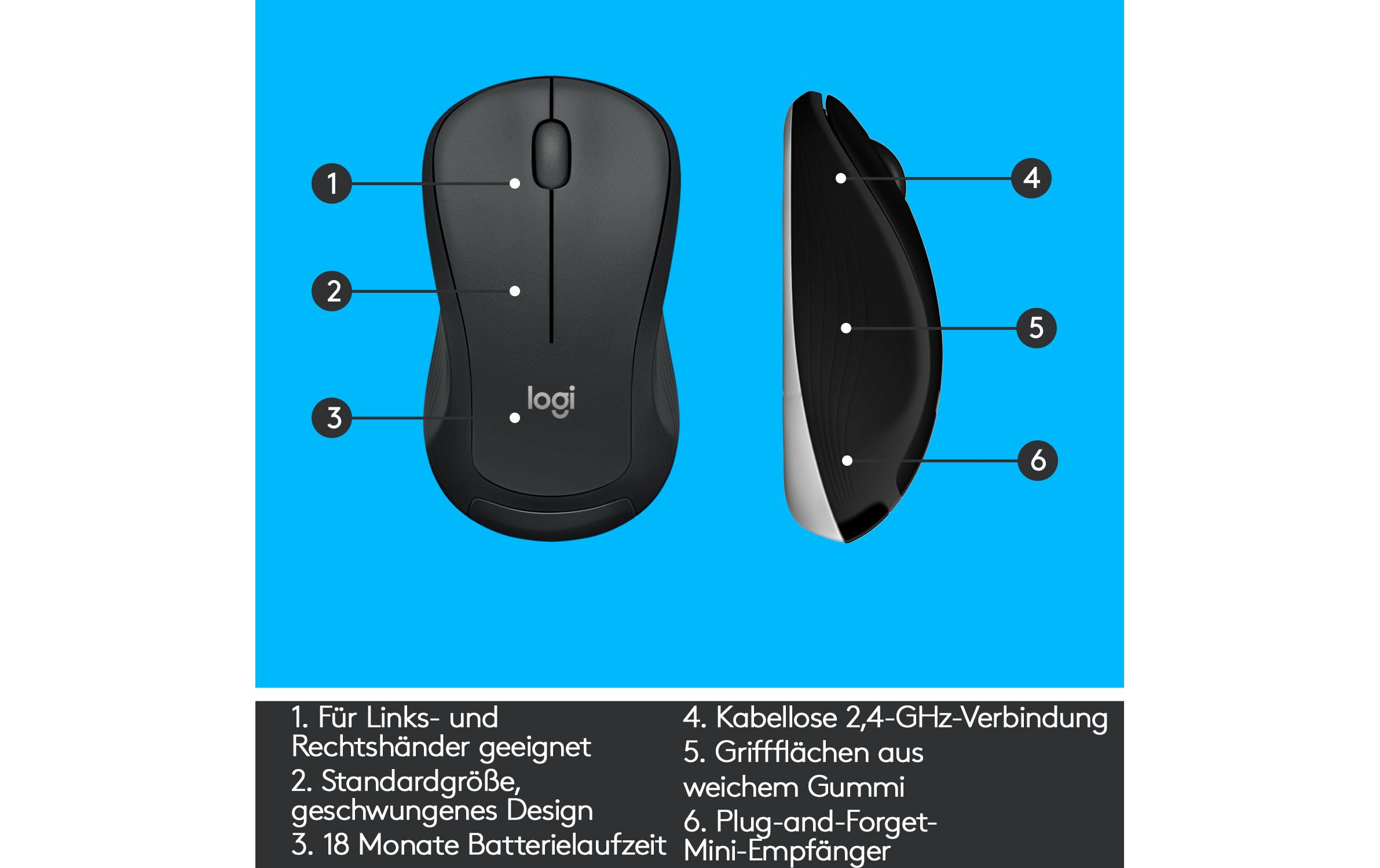 Tastatur-Maus-Set MK540 Advanced US-Layout, für WindowsSet aus Wireless-Tastatur und -Maus mit bis zu 3 Jahren Batterielaufzeit für PC und Laptop