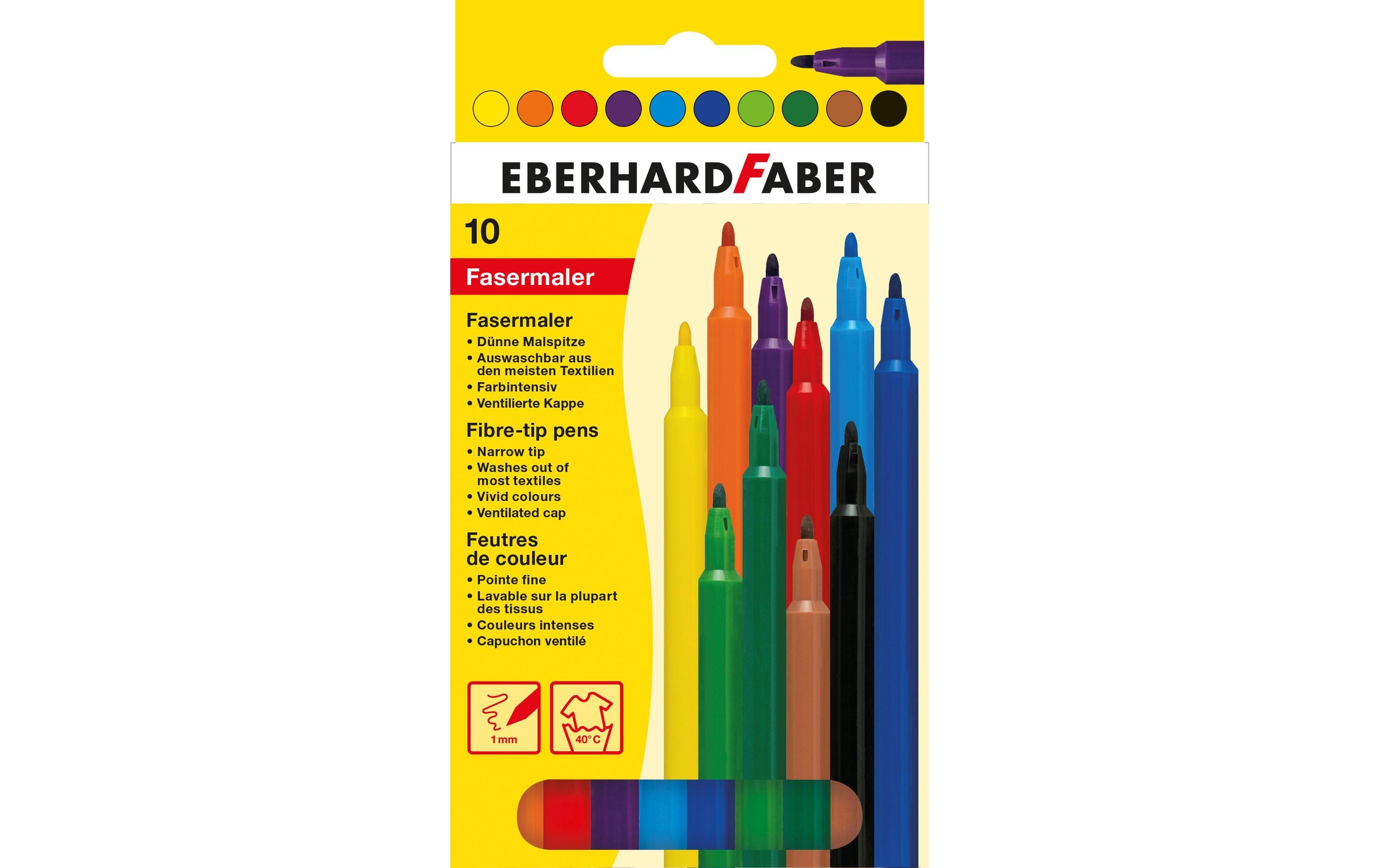 Filzstift Dünn, 10er KartonetuiFasermaler für das Schreiben und Malen