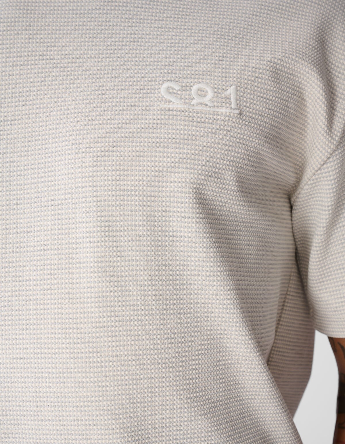 Honeycomb T-shirt Lichtgrijs