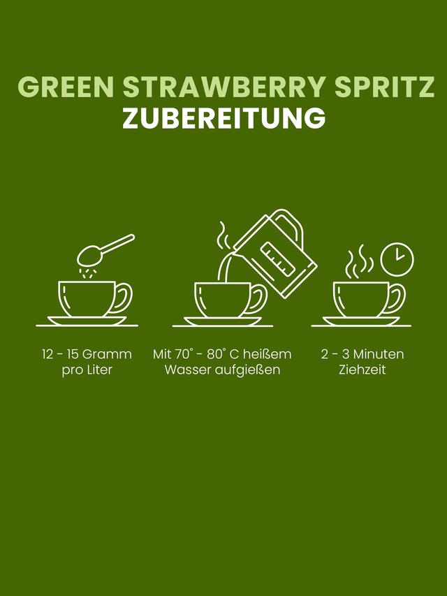 Grüner Tee Erdbeere, lose, 100 g