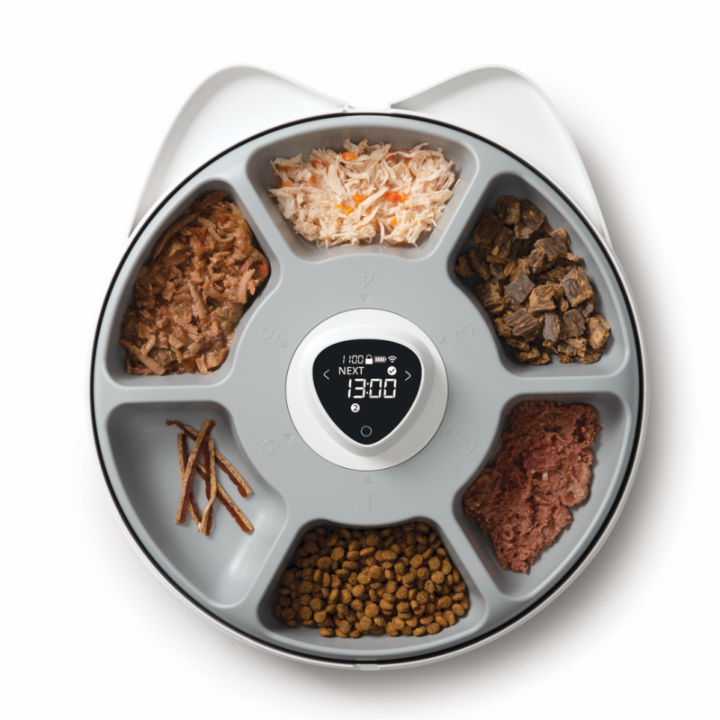 Catit - distributeur automatique pixi smart avec 6 repas (nourriture humide)