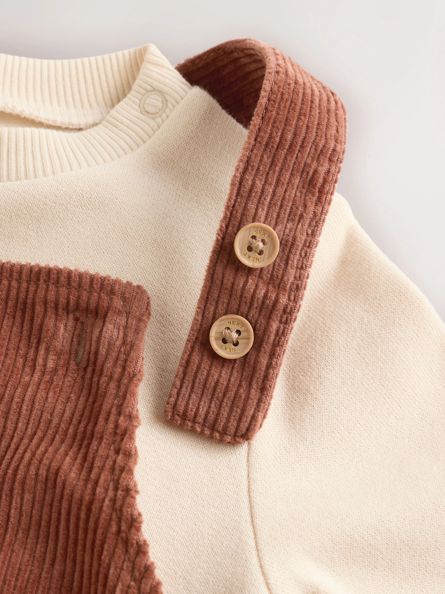 Bruin Woodland - Babyset van tuinbroek en rompertje (0mnd-2jr)