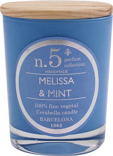 Cerabella geurkaars Melissa & Mint fris 40 uur D 8 H 12 cm
