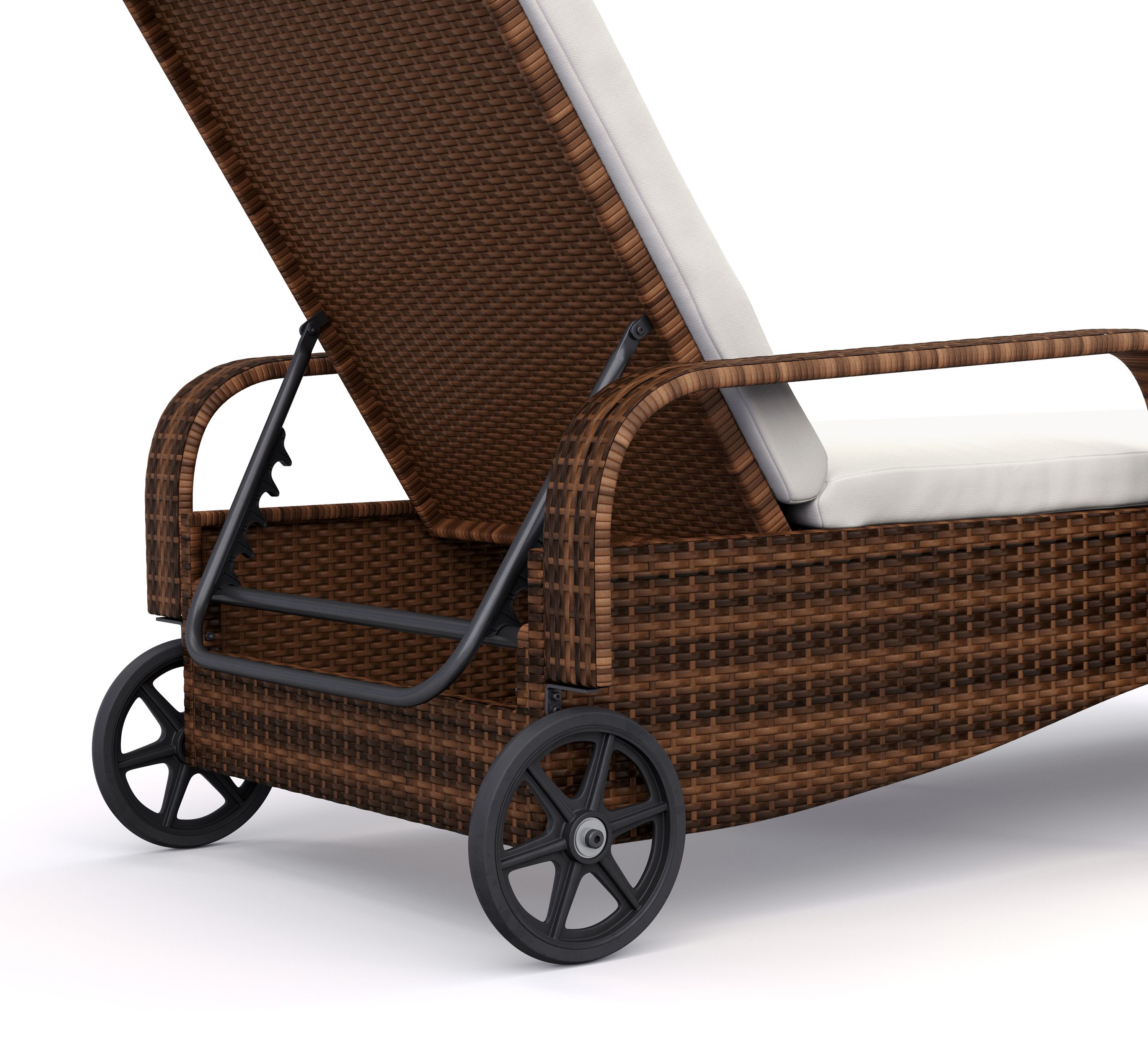 Liegestuhl Rattan MAYA braun