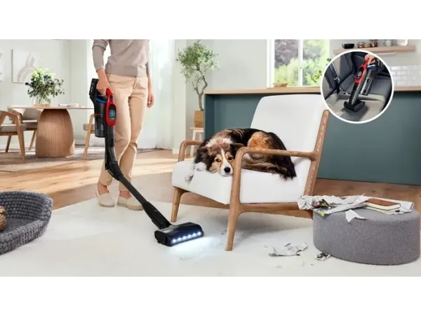 Bosch BCS1041PET, Stick vakuum, Poseløs, Sort, Rød, 0,4 L, Dry, HEPA