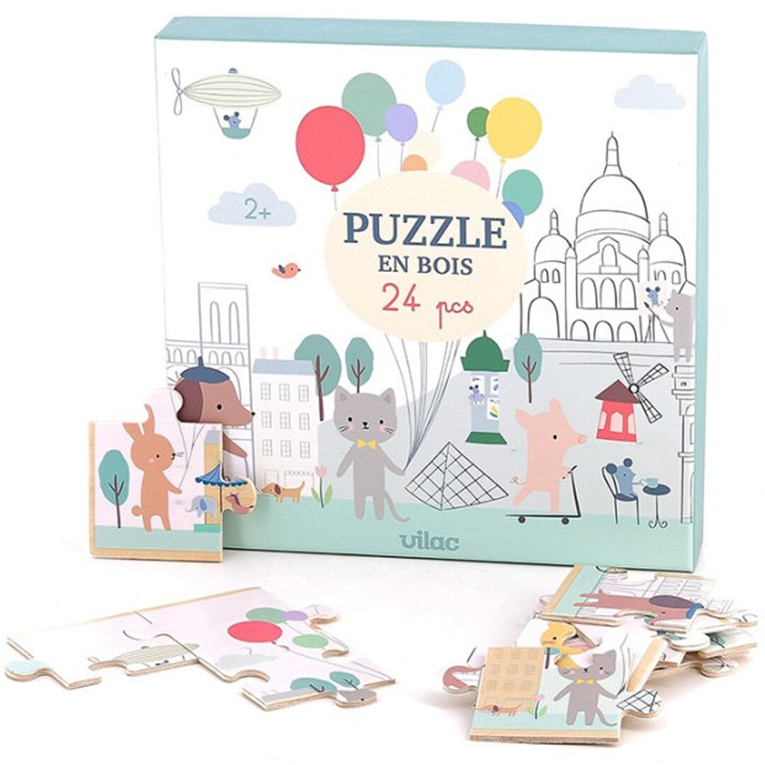 Vilac puzzel panoramisch parijs - 24st