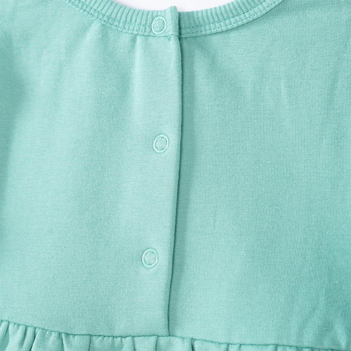 Topomini Newborn Sweatkleid und Leggings im Set helltürkis / creme
