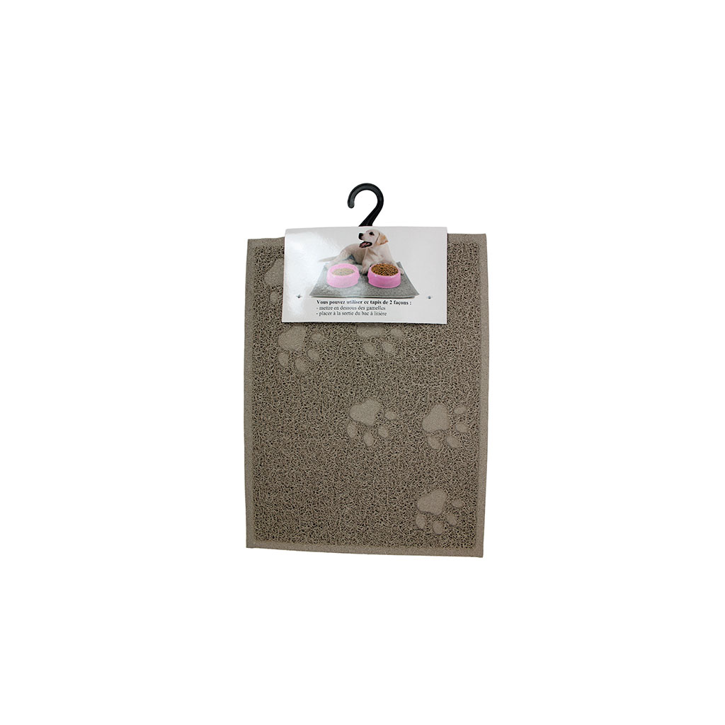 Tapis animaux PATOUNE rectangulaire taupe 30x40cm