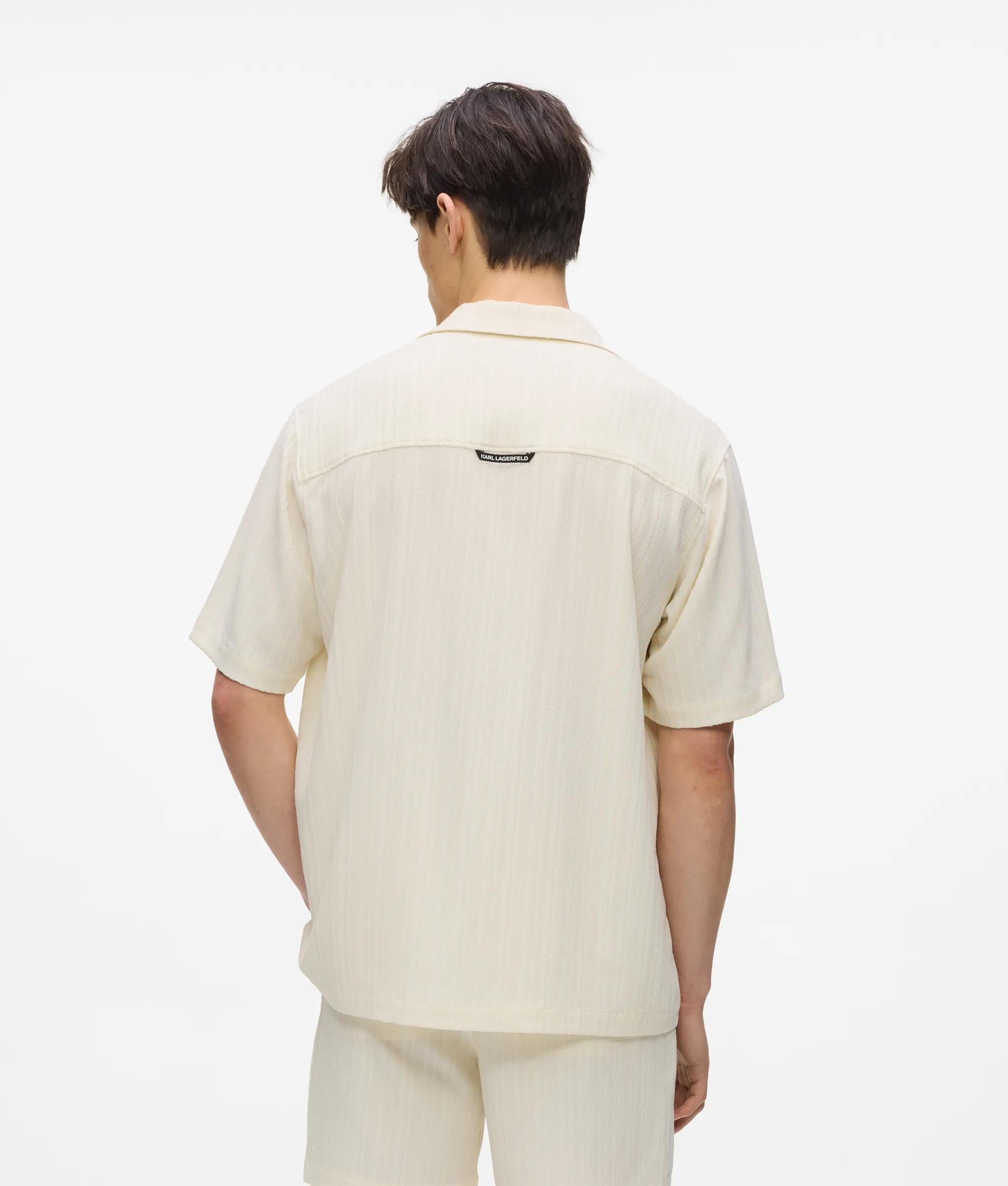 Getextureerd shirt met korte mouwen