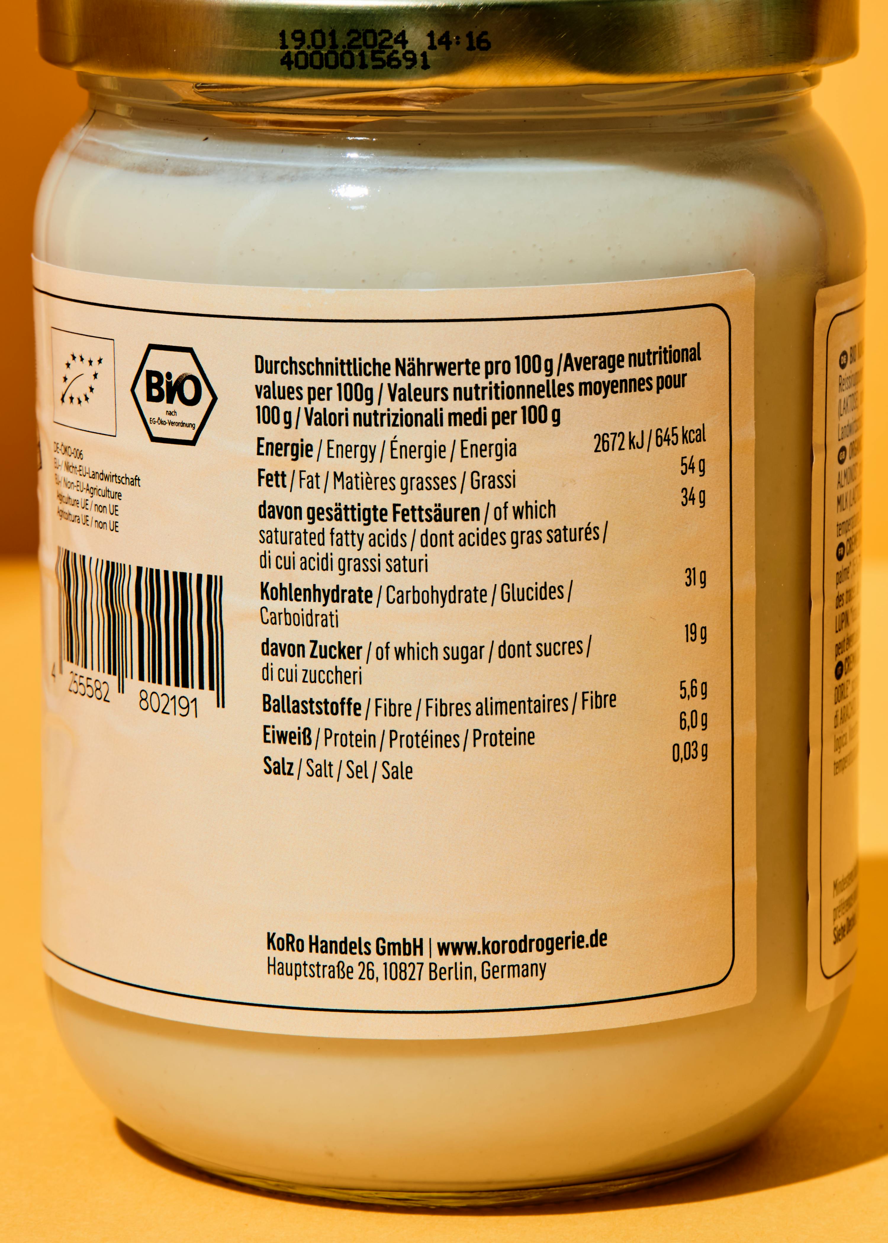 Bio Kokos Mandel Creme 500 g
