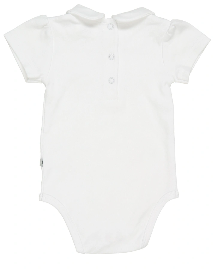 Kurzarm-Body CLASSIC GIRLS mit Bubikragen in weiß