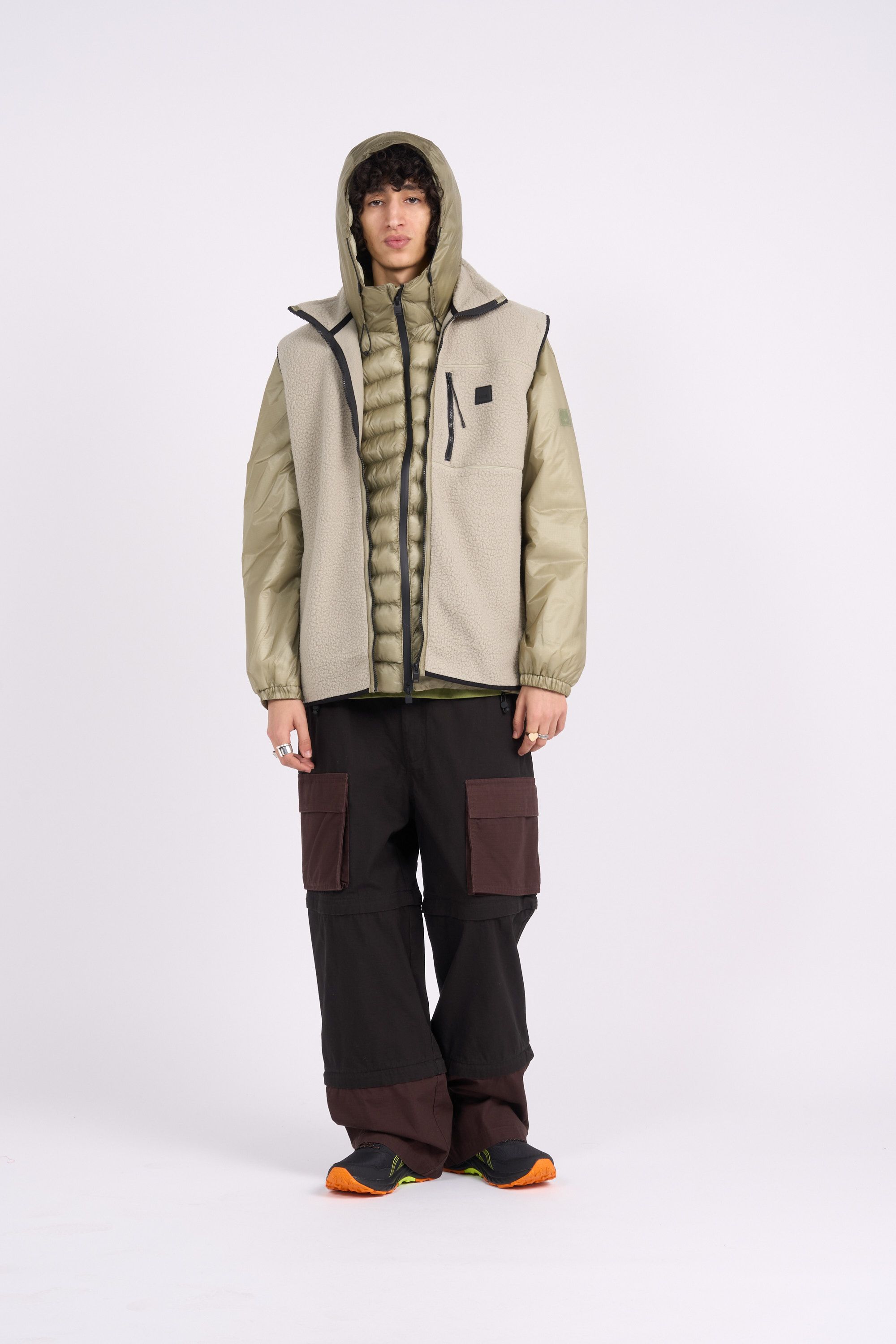 RAINS Veste  YERMO FLEECE VST Vert