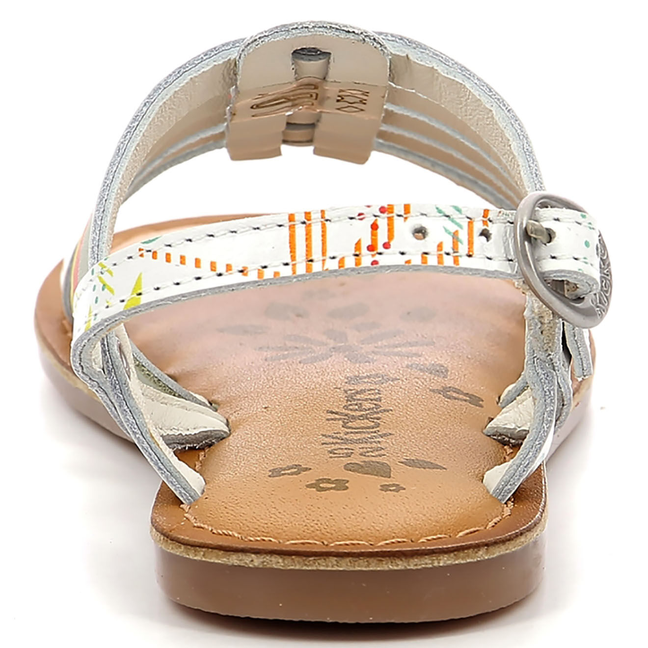 Kickers Sandales en Cuir Dixon blanc/sunshine