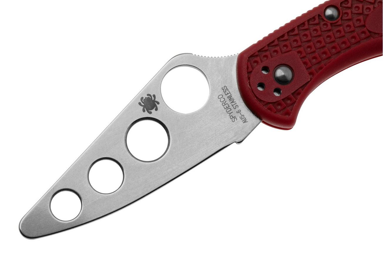 Spyderco Delica 4 Trainer C11TR Red FRN, trainingsmes
