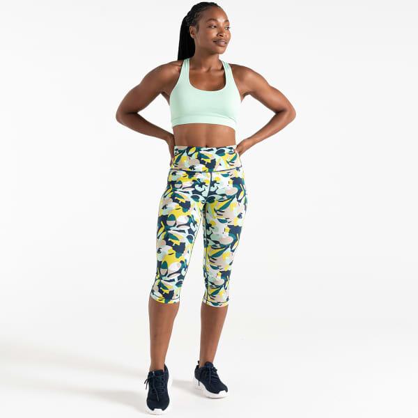 Collant running DARE 2B W INFLUENTIAL 3/4 LEGGING MOONLIGHT DENIM PETAL FUSION PRINT