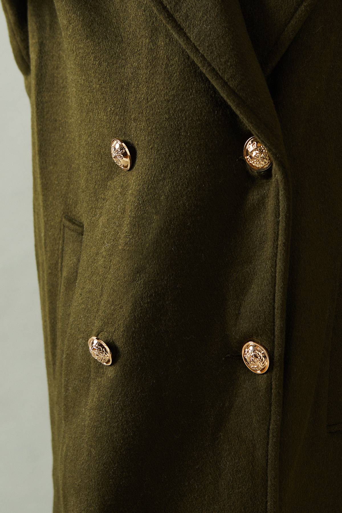 Wallis Manteau Croisé à Détails de Boucles