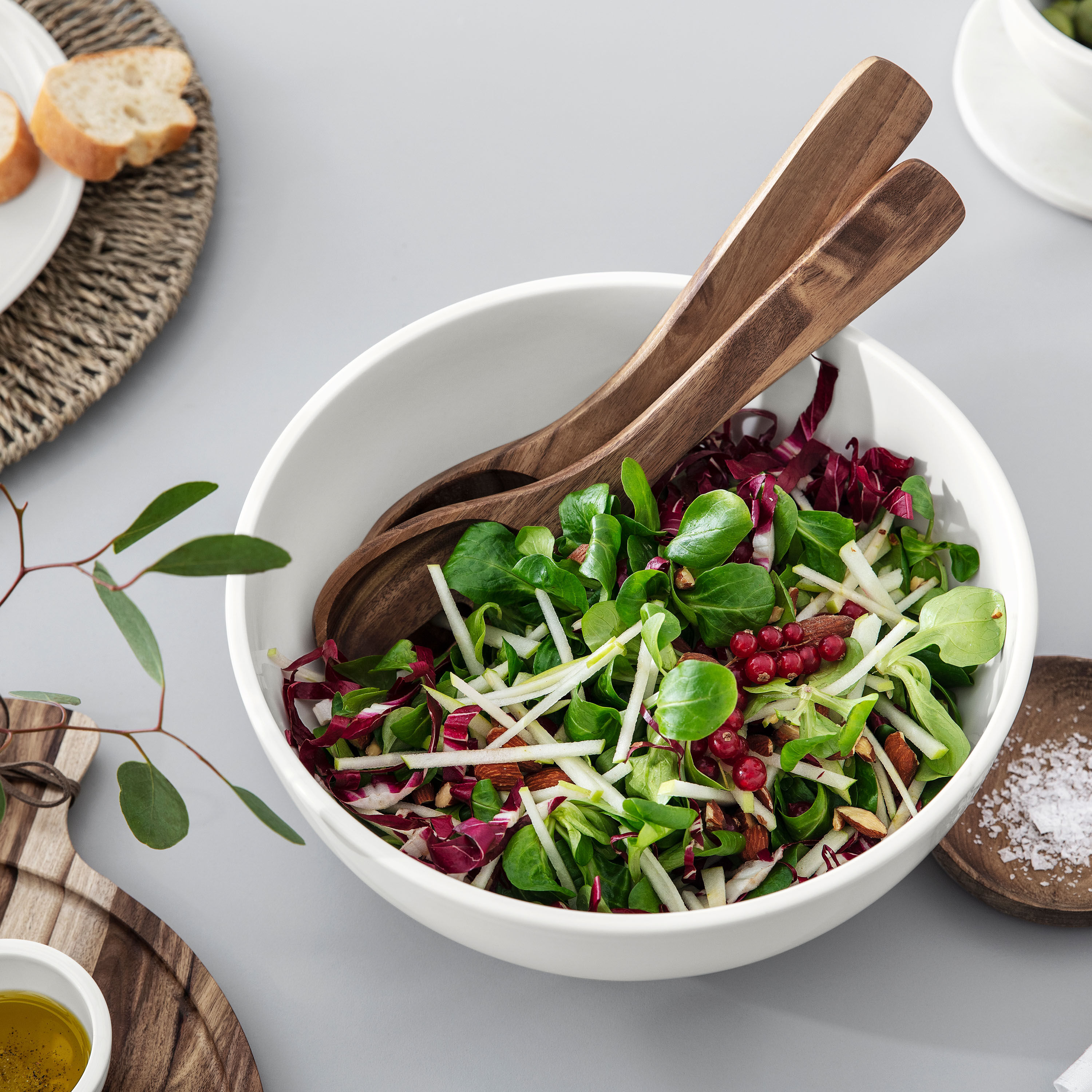 Artesano Salad serving bowl White, 118.4 oz, Premium Porcelain